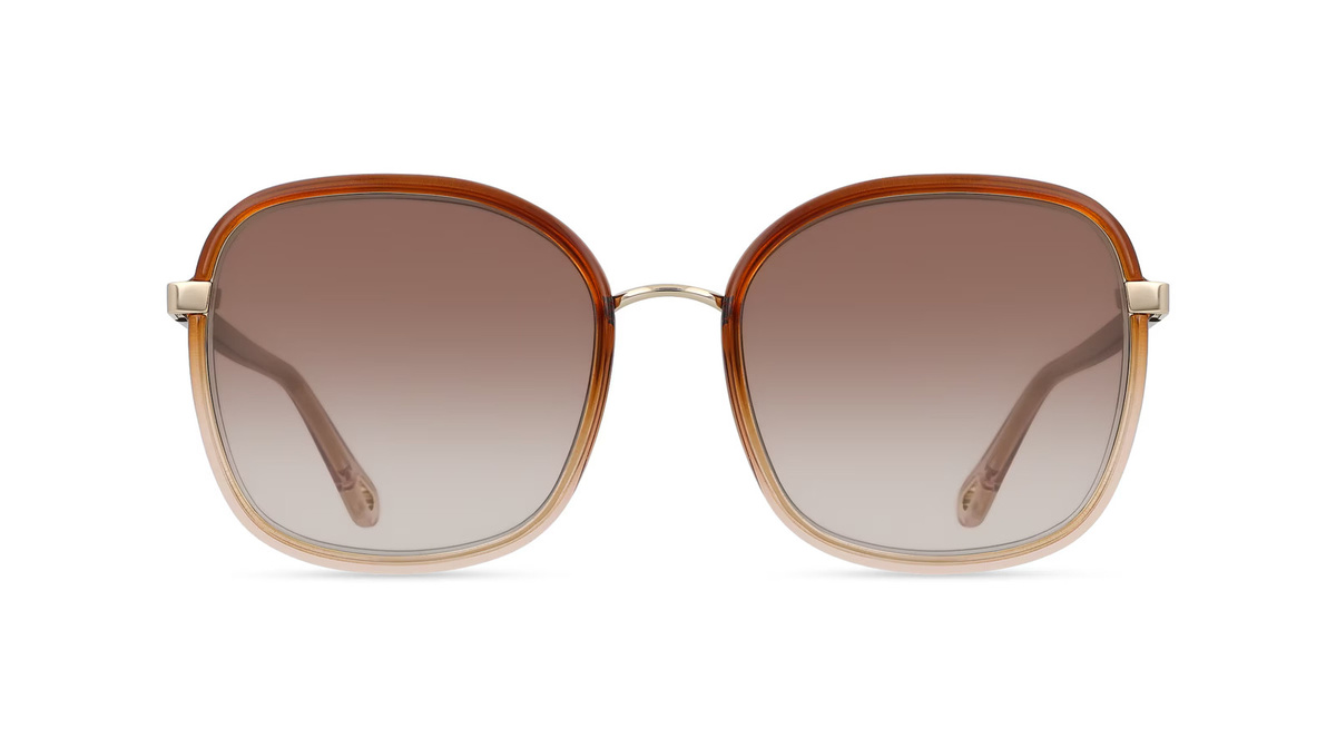 Chloé CH0031S Sonnenbrille Vollrand, Eckig, Kunststoff, Braun, Damen - Bild 1