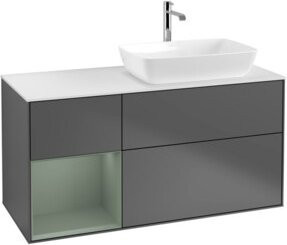V&B Waschtischunterschrank Finion in Anthrazit lackiert, Breite: 120 cm, Tiefe: 50,1 cm, Höhe: 50,1 cm - Bild 1
