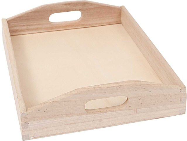 Rico Design Tablett rechteckig natur B: 26,5 cm, H: 21,0 cm, T: 7,5 cm - Bild 1