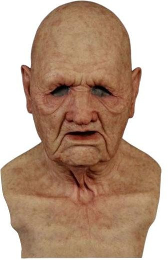 Nysa Alte Mann Maske, Realistische Latex Ältere Menschliche Vollkopfbedeckung, für Erwachsene - Bild 1