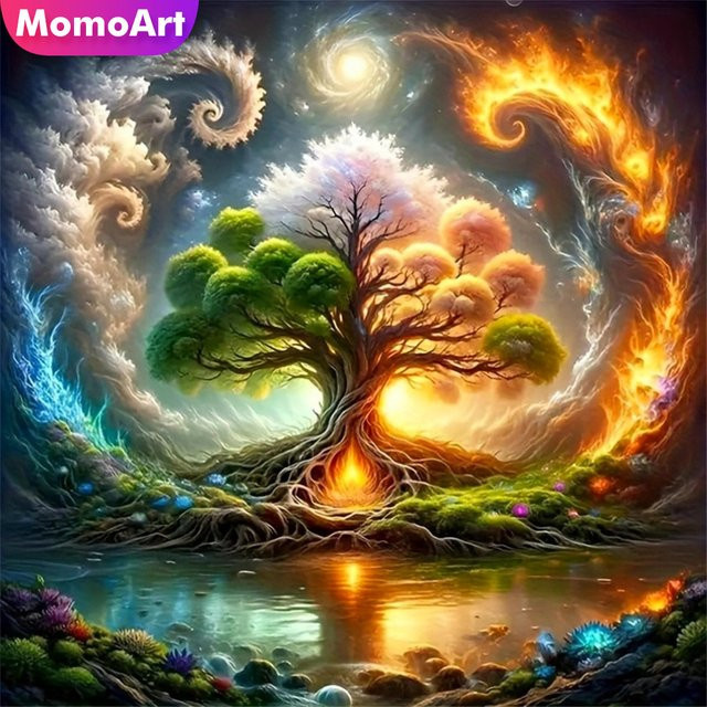 Momoart Diamant-Stickerei Landschaft DIY Mosaik Wandkunst in Multicolour - Bild 1