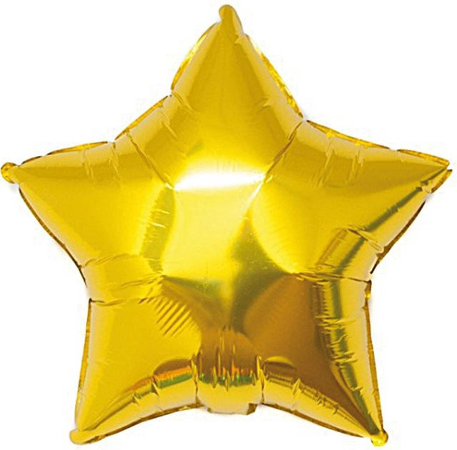 Rico Design Folienballon Stern in Gold, Durchmesser: 36 cm - Bild 1