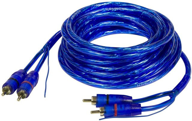 Crunch CRC5 Cinch Audio Stereo RCA Kabel in Blau, Länge: 5 m - Bild 1