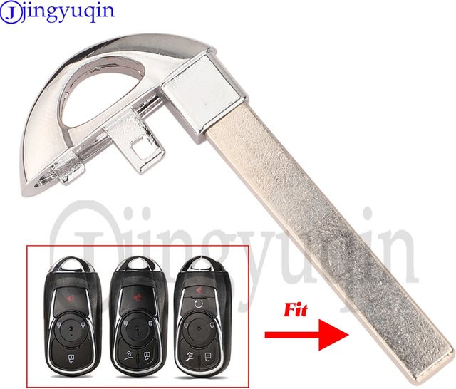Jingyuqin Ersatz Notfall Auto Schlüsselblatt für Buick Regal Encore Enclave Vision Lacrosse Opel Remote-Karte ungeschnitten in Silber - Bild 1
