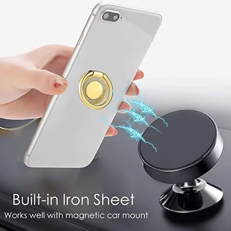 Xiaomi Handy-Fingerringhalter in Gold mit 360 Grad Drehung als universeller Telefonhalter-Griff für iPhone und andere Smartphones - Bild 2