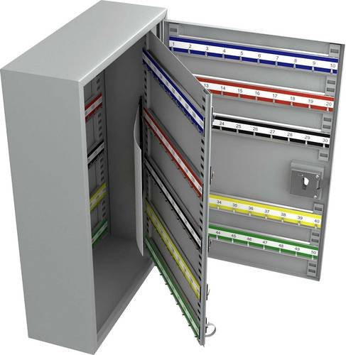 BASI Schlüsselschrank SS 100 PZ in Grau mit 200 Haken aus Stahl - Bild 1