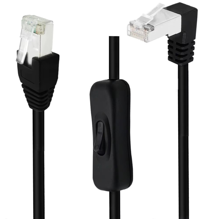 Gigabit Cat6a Netzwerk-Jumper UXG Ethernet LAN Kabel mit RJ45 Stecker und Buchse in Schwarz, kompatibel mit Cat5e und Cat6 - Bild 2