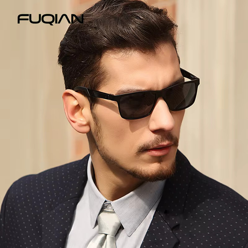 FUQIAN Sonnenbrille, square, Vollrand, Kunststoff, schwarz, Herren - Bild 2