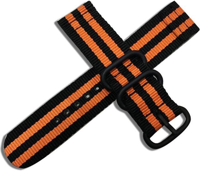 In Vogue Uhrenarmband, Textil/NATO, Schwarz, Unisex, 20mm - Bild 1
