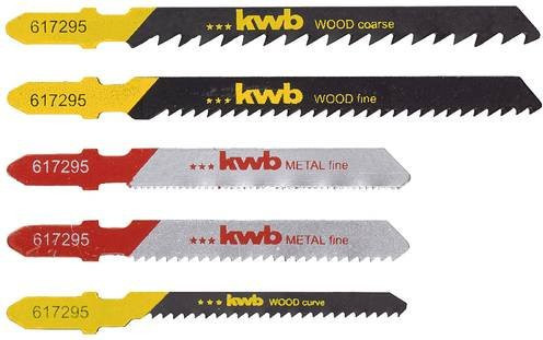Kwb 617295 Stichsägeblatt-Set für Holz und Metall, 5 Stück, Mehrfarbig - Bild 1