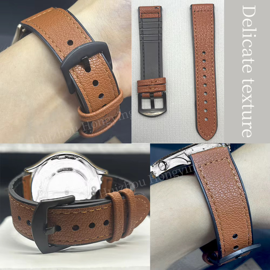 QCTOG Uhrenarmband PU Leder, 22mm 20mm, Unisex - Bild 4
