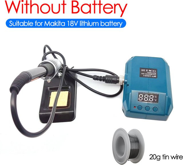 Makita 60 W kabelloses Lötkolben-Set in Blau für 18 V Lithium-Akku inklusive Lötzinn - Bild 1