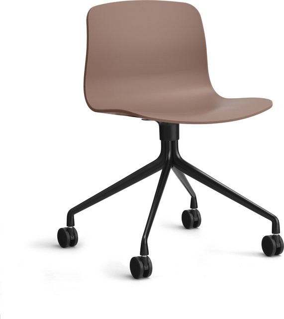 HAY About A Chair AAC 14 Drehstuhl in Rot mit Rollen und mattem Finish - Bild 1