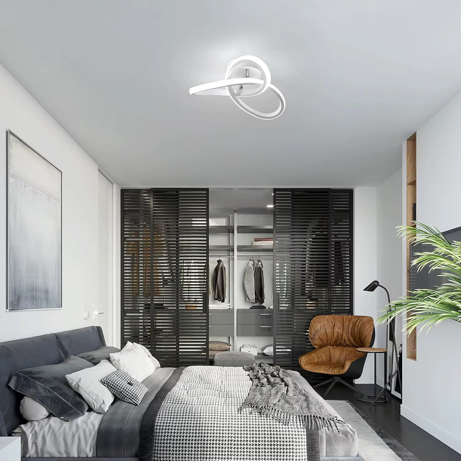 Moderne LED-Deckenleuchte in Weiß mit Ring-Design und kaltweißem Licht (6500 K) - Bild 3