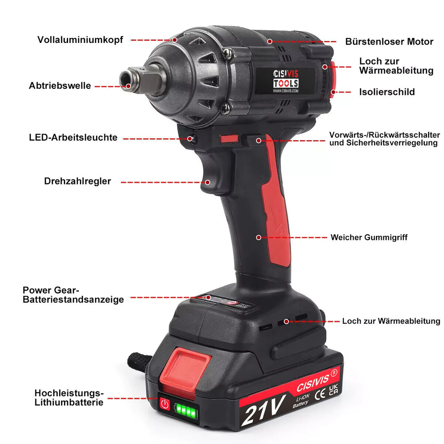 Makita LXT bürstenloser Akku-Schlagschrauber 18V in Schwarz mit 1000Nm Drehmoment - Bild 3