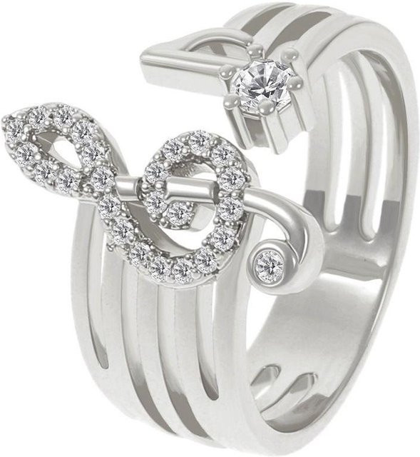Ring, silber, Musiknoten, Damen - Bild 1