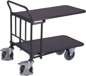C+C Wagen VARIOFIT mit 2 Ladeflächen aus Siebdruckplatte in Anthrazit RAL 7016 - Bild 1