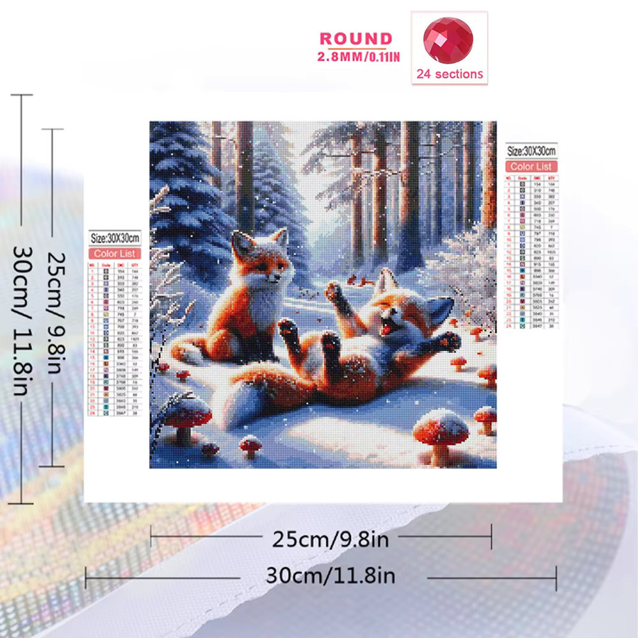 Evershine Fuchs Diamant Stickerei, Tier Malerei, DIY Muster, Bunt / Mehrfarbig - Bild 2