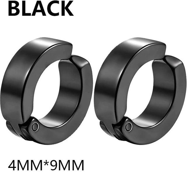 Ohrringe Edelstahl, Schwarz, Punk, Unisex - Bild 1