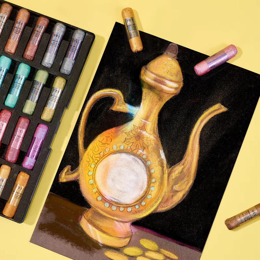 LIGHTWISH Ölpastellset mit 24 Farben in Multicolour, handgefertigte weiche Pastellkreiden zum Zeichnen und Mischen - Bild 5
