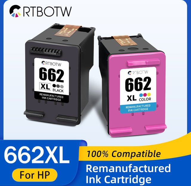 HP 662 XL Tintenpatrone Schwarz kompatibel mit HP Deskjet 1015 1515 2515 2545 2645 3545 4510 4515 4516 4518 Druckern - Bild 1