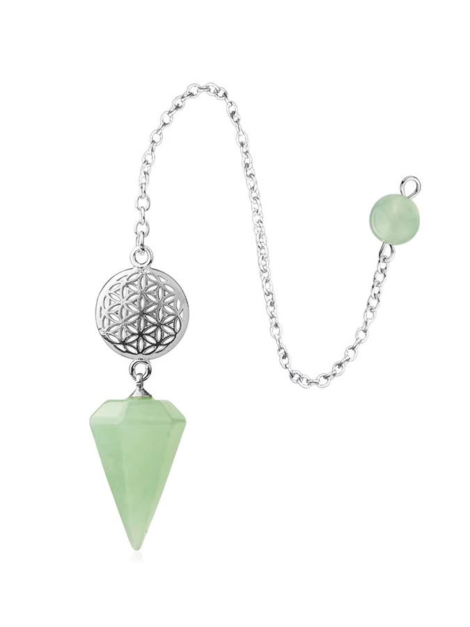CSJA Kristallanhänger, Blume des Lebens, Naturstein, Silber, Unisex - Bild 1
