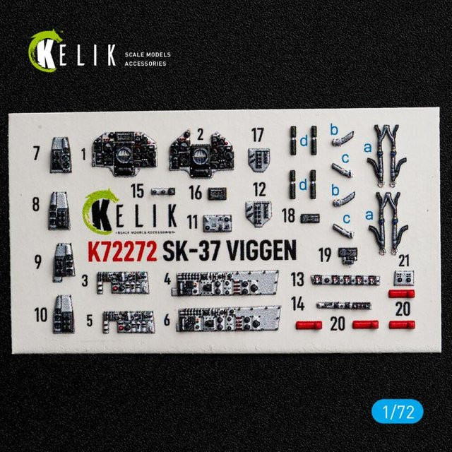 Special Hobby SK-37 Viggen - Interior 3D-Decals - Bild 1