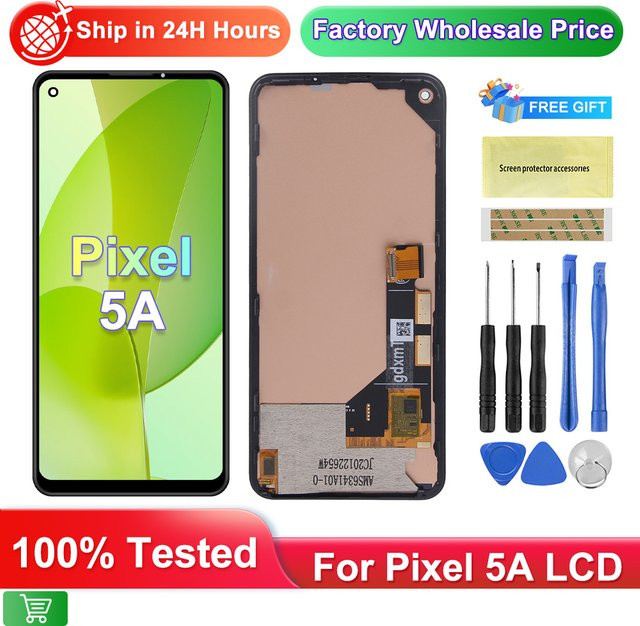 TFT LCD Display Touchscreen Digitizer Montage Ersatz für Google Pixel 5A 5G in Schwarz - Bild 1
