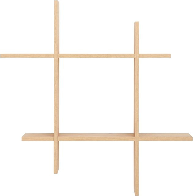 Mömax Wandregal Cube in Eichefarben, B/T/H: 80 x 15 x 6 cm - Bild 1