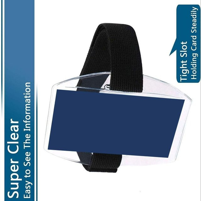 Armband für Ausweise, PVC-Kartenhalter, transparent, Unisex - Bild 1