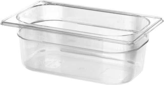 Schneider GN 1/4 Gastronormbehälter aus Polycarbonat, transparent, Volumen: 2,6 l, Höhe: 10 cm - Bild 1