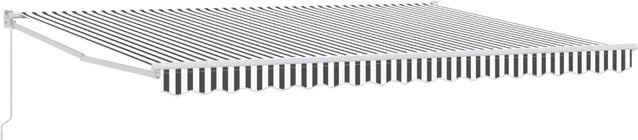 vidaXL Manuell Einziehbare Markise Anthrazit und Weiß B: 400 cm, T: 200 cm - Bild 1