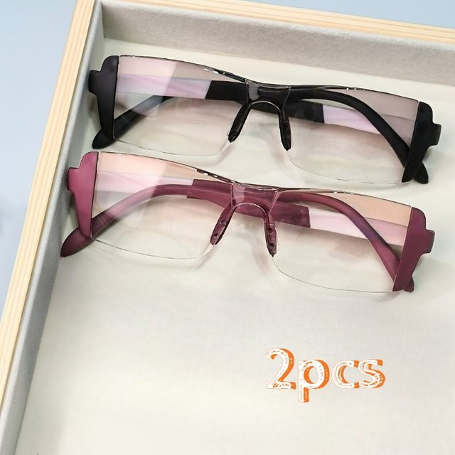 ERIKOLE Lesebrille, Unisex, randlos, rechteckig, Kunststoff, schwarz - Bild 1