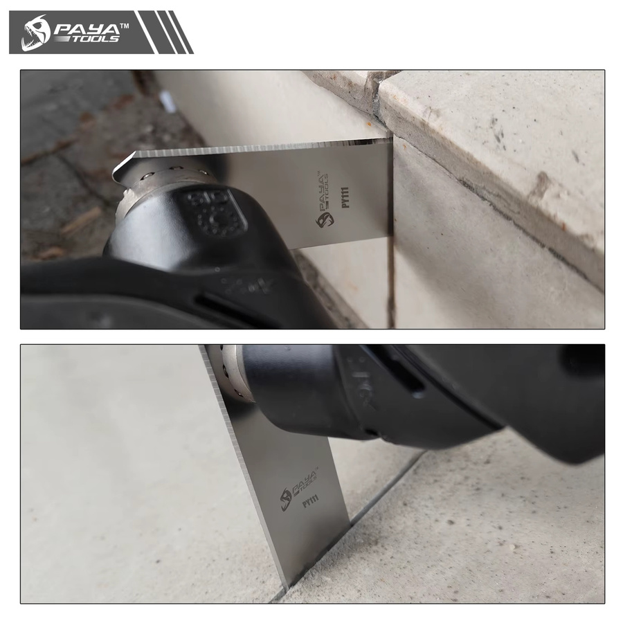 PAYA Rechteckiger Edelstahl-Oszillierender Dichtungsschneider Multitool mit Schaberklingen in Silber zur Entfernung von Dichtungsmasse und Klebstoff - Bild 3
