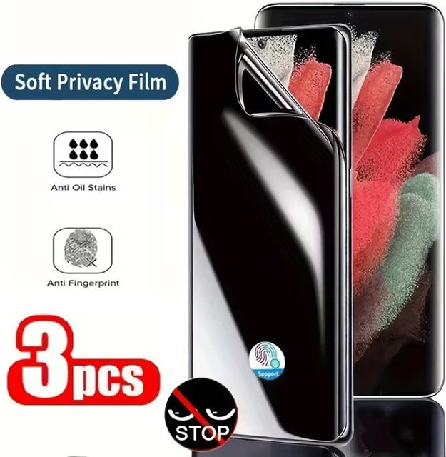 3er-Pack Privacy Hydrogel Displayschutz für Realme C11 C12 C17 C20 C21 C21Y C25 C25Y C25s C30 C31 C35 C51 C51s C33 2023 Anti-Spy Schutzfolie - Bild 1
