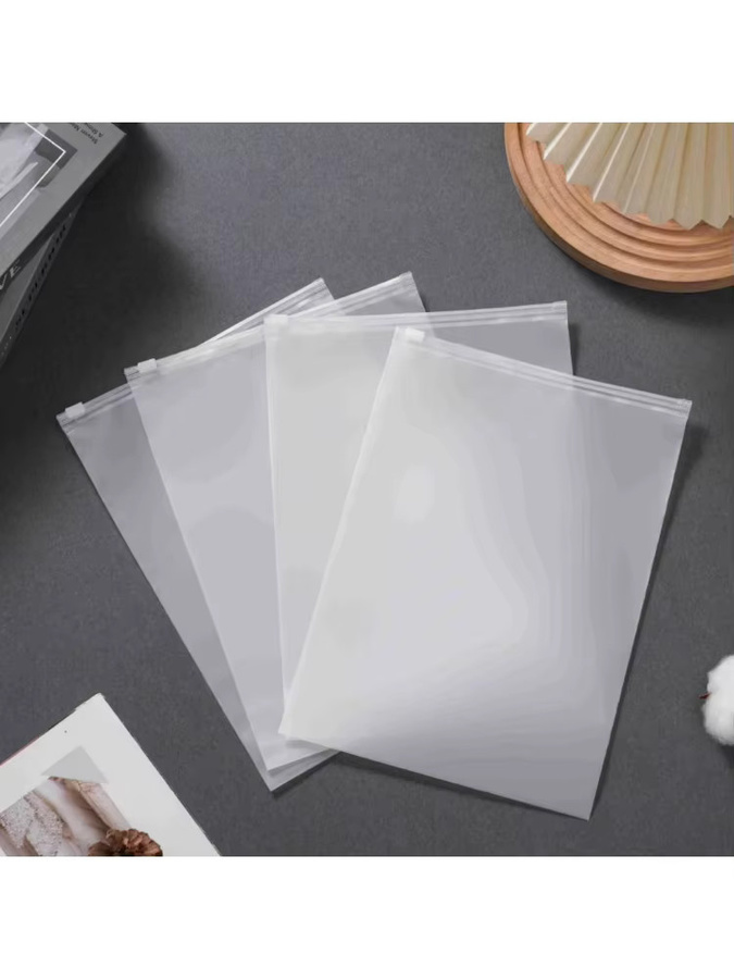 50 Stück transparente Aufbewahrungsbeutel mit Reißverschluss aus Kunststoff für Kleidung und Textilien - Bild 6