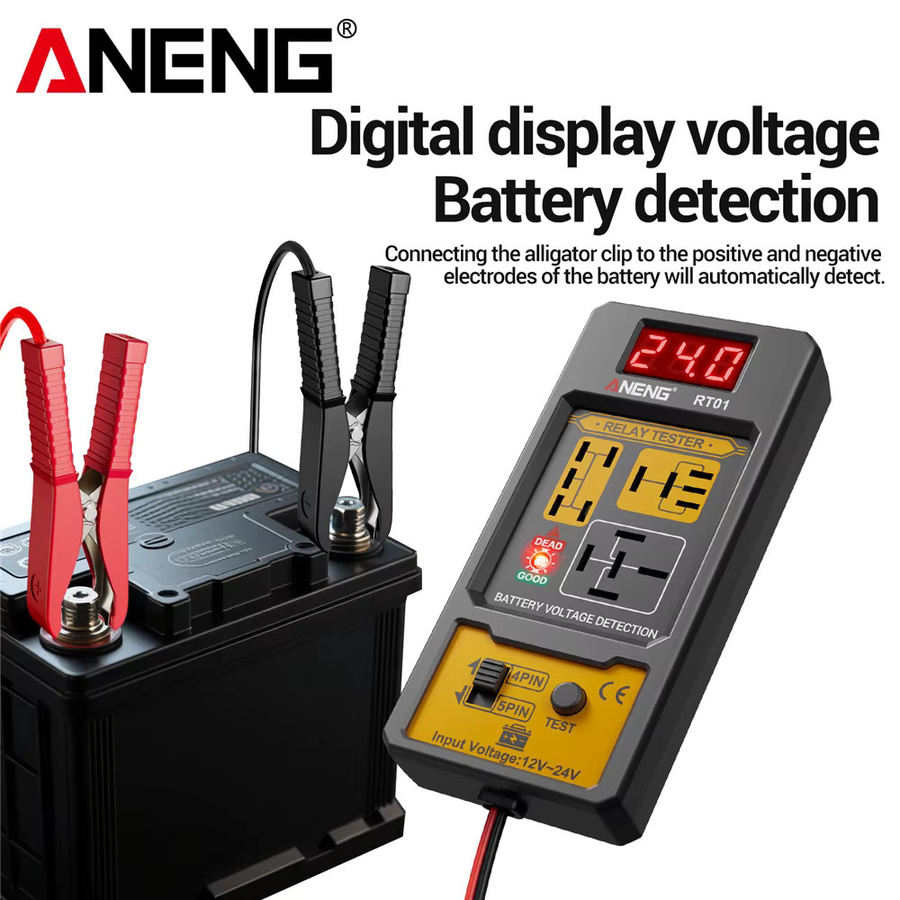 ANENG RT01 + BT138 Diagnose-Kit für Autobatterie-Relais und Lithium-Batterien mit Spannungsmesser und Elektriker-Testwerkzeugen - Bild 5