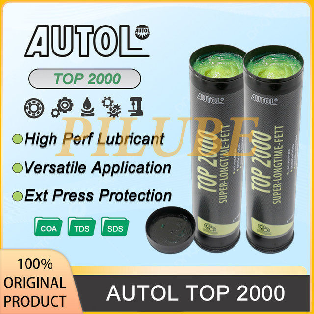 AUTOL TOP 2000 Hochleistungs-EP-Schmiermittel Plus, schwarzes Hochleistungsfett für Lagerverbindungen und Industriegeräte - Bild 1