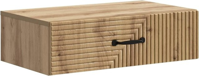 vidaXL Wandmontierter Beistelltisch Artisan-Eiche, Farbe: Braun, B/T/H: 59 x 34,5 x 17 cm - Bild 1