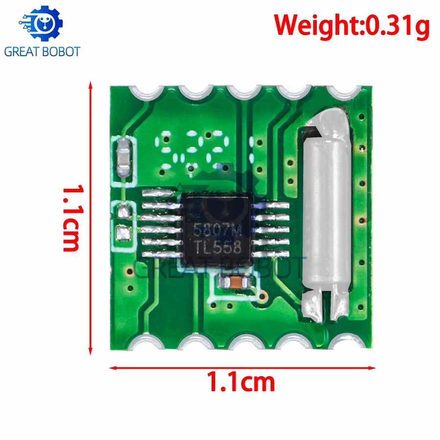 baishundianzi FM-Stereo-Radiomodul RDA5807M Funkmodul für Arduino RRD – 102V2.0 in Grün - Bild 2