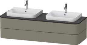 Duravit Waschtischunterschrank Happy D.2 Plus in Seidenmattgrau mit 4 Auszügen für AWT, B/T: 160 x 55 cm - Bild 1