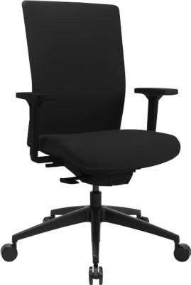 Topstar Bürostuhl Sitness AirWork G in Schwarz mit Sandwich-Polsterung, 3D-Flachsitz, Synchronmechanik und höhenverstellbarer Lordosenstütze, AGR-zertifiziert - Bild 1