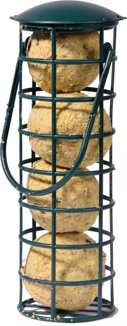 Dobar Futterspender Grün mit 4 Meisenknödeln für Wildvögel H x B x T: 20 x 7 x 7 cm - Bild 1