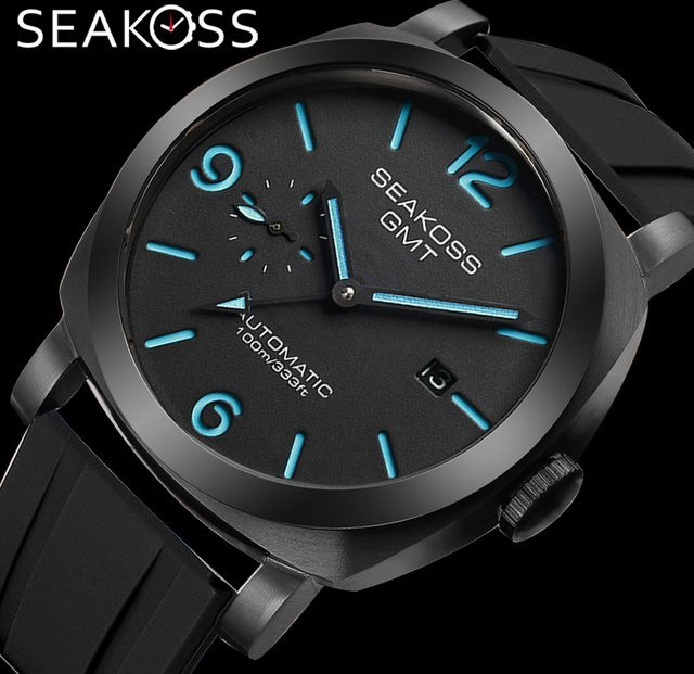 SEAKOSS Armbanduhr, Automatik, Edelstahl, Schwarz, Herren - Bild 1