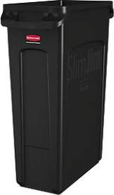 Rubbermaid Slim Jim Abfallbehälter, 87 Liter, schwarz - Bild 1