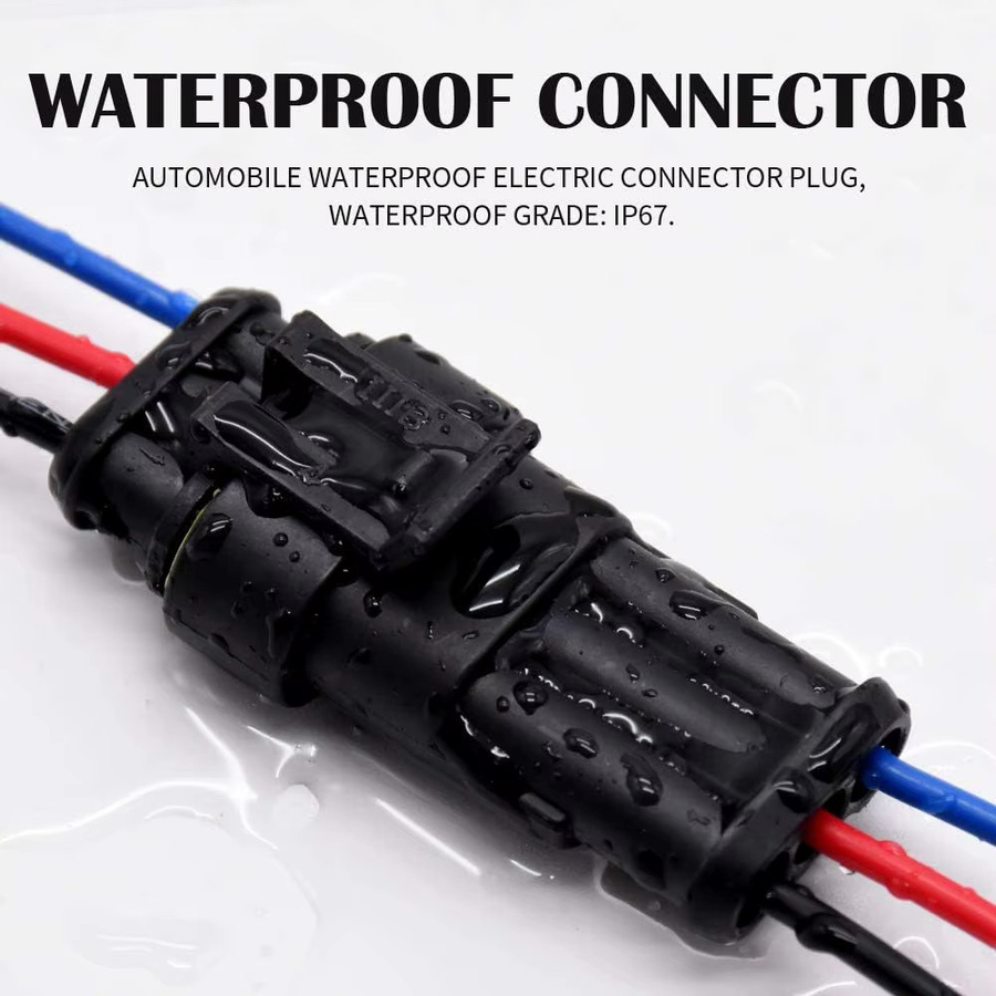 AOKIN 5 Stück 3-Pin-Steckverbinder wasserdicht männlich-weiblich in Schwarz für 16 AWG Kabel für Auto LKW und Boot - Bild 3