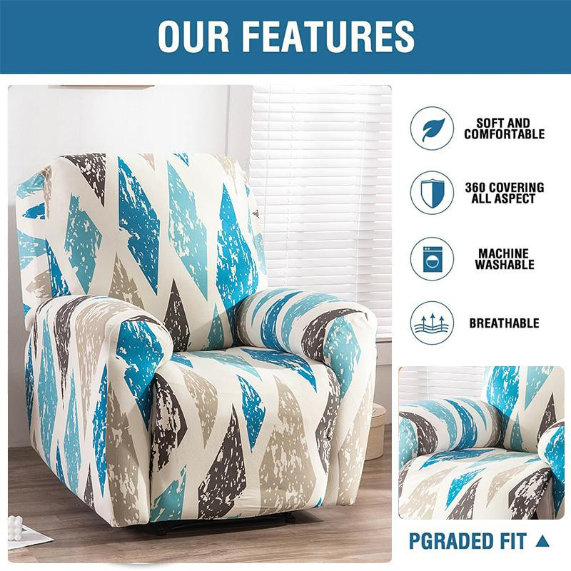 S-EMIGA Stretch Relaxsessel Überwurf in Bunt, rutschfester und waschbarer Möbelschutz aus 100% Polyester für Sessel und Sofas - Bild 1