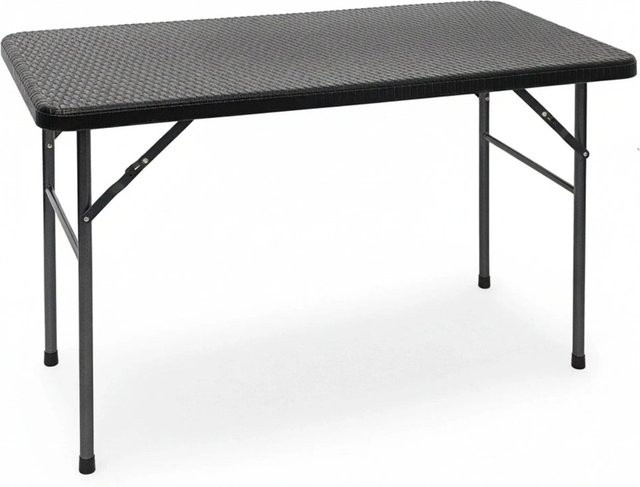 Relaxdays Gartentisch rechteckig in Rattan-Optik aus Kunststoff, schwarz, B/T/H: 121,5 x 74 x 61,5 cm - Bild 1