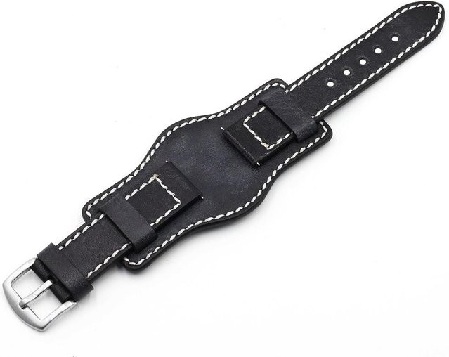 Fossil Uhrenarmband Leder, schwarz, Herren - Bild 1