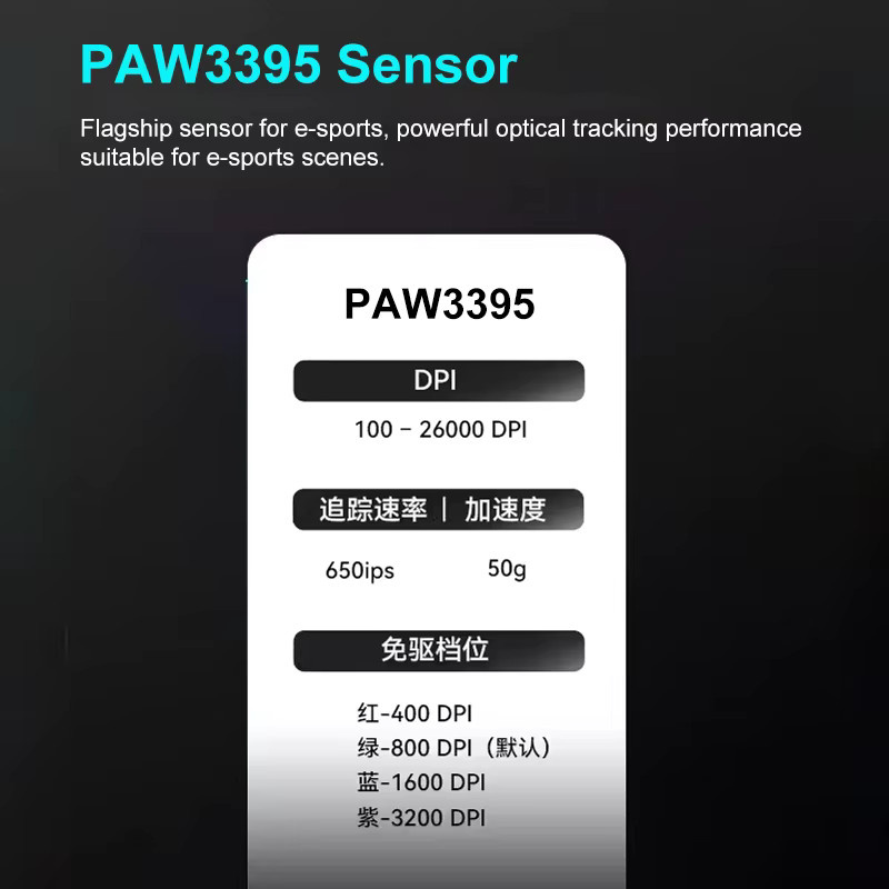 VXE Dragonfly R1 Pro MAX Kabellose Gaming-Maus in Schwarz mit PAW3395 Sensor für Esports und FPS-Spiele - Bild 3